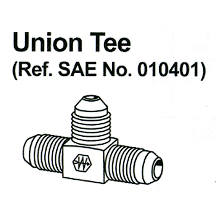 TEE UNION BRASS 1/2OD SAE 45DEG FLARE - Brass Fittings